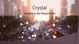  Presentation with light golden lights - Beautiful theme featuring christmas moving background - night lights of city backdrop and a lemonade colored foreground