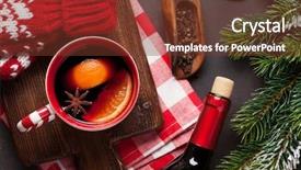  Presentation with pies - Audience pleasing PPT layouts consisting of christmas mulled wine and ingredients backdrop and a  colored foreground