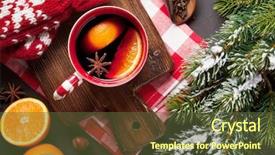  Presentation with mulled wine - Slide deck featuring christmas mulled wine and ingredients background and a  colored foreground