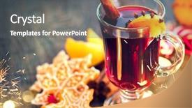  Presentation with mulled wine - Colorful PPT layouts enhanced with christmas mulled wine hot drink backdrop and a  colored foreground