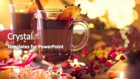  Presentation with mulled wine - Theme with christmas mulled wine hot drink background and a  colored foreground