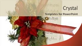  Presentation with done - Presentation having music red - gift is done from colors background and a soft green colored foreground