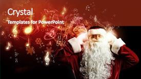  Presentation with traditional music - Colorful presentation theme enhanced with traditional music - image of santa claus backdrop and a tawny brown colored foreground