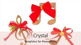  Presentation with noel - PPT layouts consisting of christmas music concept decorative clef background and a coral colored foreground