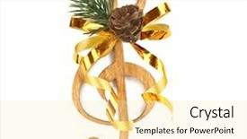  Presentation with christmas music - Slides with christmas music concept decorative clef background and a blonde colored foreground