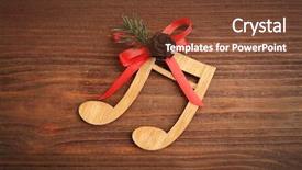  Presentation with music notes - Slides enhanced with christmas music concept decorative notes background and a  colored foreground