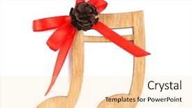  Presentation with music notes - Beautiful theme featuring christmas music concept decorative notes backdrop and a lemonade colored foreground