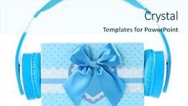  Presentation with christmas music - Slide set consisting of christmas music concept gift background and a  colored foreground