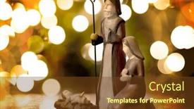  Presentation with joseph - PPT layouts enhanced with christmas-nativity-scene-with-baby background and a tawny brown colored foreground
