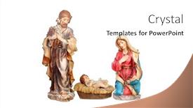  Presentation with christmas nativity - Slide deck with christmas-nativity-scene-with-holy background and a white colored foreground