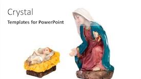  Presentation with christmas nativity - Slide set enhanced with christmas-nativity-scene-with-holy background and a white colored foreground