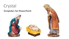  Presentation with christmas nativity - Presentation theme consisting of christmas-nativity-scene-with-holy background and a white colored foreground