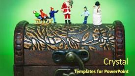  Presentation with christmas kids - PPT layouts enhanced with christmas-new-year-concept background and a tawny brown colored foreground