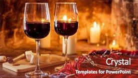  Presentation with wine cheese - Colorful presentation theme enhanced with wine and a fire backdrop and a  colored foreground