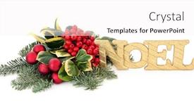  Presentation with noel - Beautiful presentation design featuring free - origami plane flying in sky backdrop and a sky blue colored foreground.