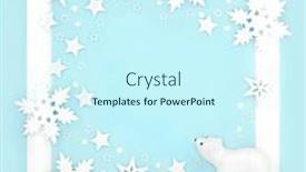  Presentation with design christmas holiday - PPT theme featuring christmas-north-pole-magical-festive background and a cool aqua colored foreground