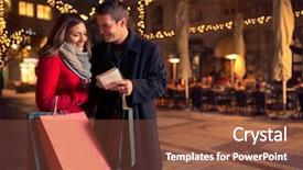  Presentation with free christmas - PPT theme featuring christmas on decorated car-free background and a tawny brown colored foreground