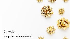  Presentation with sparkling - PPT theme with christmas-or-new-year-composition background and a white colored foreground
