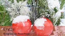  Presentation with snow tree - PPT layouts enhanced with christmas-or-new-year-decorations background and a red colored foreground