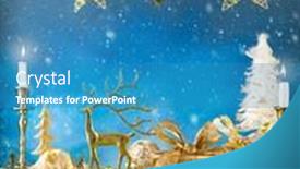  Presentation with new year - PPT theme with christmas-or-new-year-festive background and a teal colored foreground