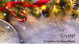  Presentation with next year - Cool new theme with christmas or new year backdrop and a light gray colored foreground