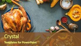  Presentation with thanksgiving - PPT layouts having christmas or thanksgiving turkey background and a tawny brown colored foreground