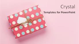  Presentation with valentine - Colorful presentation theme enhanced with christmas or valentine's day gift box on pink background top view with copy space flat lay backdrop and a lemonade colored foreground