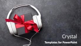  Presentation with christmas card - Presentation theme featuring christmas-or-valentines-greeting-card background and a dark gray colored foreground