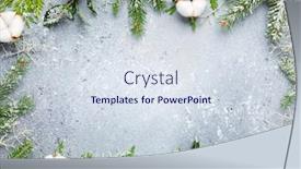  Presentation with winter border - Beautiful slide set featuring winter background with a border backdrop and a sky blue colored foreground