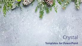  Presentation with winter border - Theme having christmas-or-winter-background background and a sky blue colored foreground