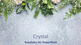  Presentation with winter border - Slide deck with christmas-or-winter-background background and a sky blue colored foreground