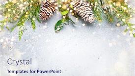 Presentation with winter border - Slide set enhanced with christmas-or-winter-background background and a sky blue colored foreground