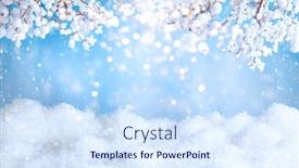  Presentation with winter scene - Audience pleasing slides consisting of christmas-or-winter-scene backdrop and a sky blue colored foreground