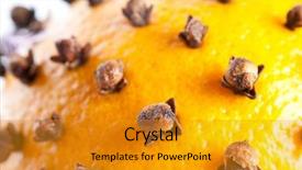  Presentation with decor - Amazing presentation theme having christmas orange and decor backdrop and a gold colored foreground