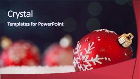  Presentation with ornament - Cool new presentation theme with christmas ornament background very shallow depth backdrop and a wine colored foreground