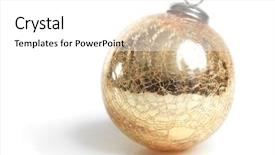  Presentation with golden christmas - PPT theme featuring  background and a  colored foreground