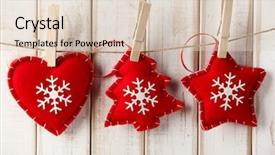  Presentation with hawaiian luau hanging decorative christmas - Theme enhanced with christmas ornament hanging on wooden background and a lemonade colored foreground