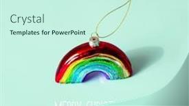  Presentation with christmas music for text - Presentation design consisting of christmas-ornament-in-the-shape background and a cool aqua colored foreground