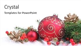  Presentation with white christmas - Cool new theme with christmas ornament isolated on white backdrop and a white colored foreground
