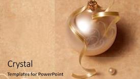  Presentation with vintage christmas - Presentation theme featuring christmas ornament on textured vintage background christmas paper with decorations and copy space background and a coral colored foreground