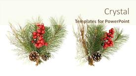  Presentation with pine cone - Slides enhanced with christmas-ornament-with-pine-cone background and a cream colored foreground