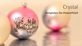  Presentation with motif - Colorful presentation theme enhanced with christmas-ornament-with-winter-motif backdrop and a lemonade colored foreground