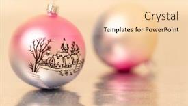  Presentation with motif - Slide set with christmas-ornament-with-winter-motif background and a lemonade colored foreground