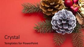  Presentation with christmas borders - Slides having christmas ornament background and a  colored foreground