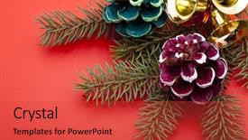  Presentation with christmas borders - PPT theme having christmas ornament background and a  colored foreground