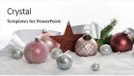  Presentation with ornament - Colorful theme enhanced with christmas ornament backdrop and a white colored foreground