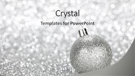  Presentation with e ball technology - Theme featuring christmas ornaments - one chritmas ball on glitters background and a white colored foreground