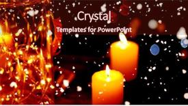  Presentation with falling snow - Amazing presentation having christmas ornaments - snow falling against small electric backdrop and a tawny brown colored foreground