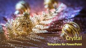  Presentation with glitter - Amazing theme having christmas-ornaments-and-balls backdrop and a tawny brown colored foreground