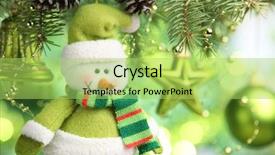  Presentation with christmas tree - Presentation theme featuring chritmas bell - christmas ornaments hanging from christmas background and a yellow colored foreground